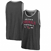 Arizona Cardinals NFL Pro Line by Fanatics Branded Refresh Tri-Blend Ringer Tank Top - Black Gray,baseball caps,new era cap wholesale,wholesale hats